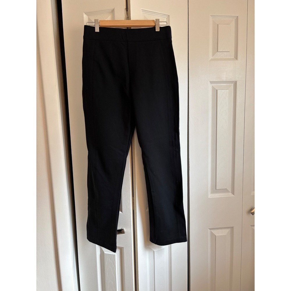 SPANX Hi-Rise Straight Leg Pull-On Pants Size Medium Black Ponte MSRP $158 - Picture 4 of 7